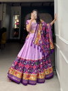LNB1684 Tasar Silk With Patola Print Lehenga With Blouse And Dupatta Exporters In India